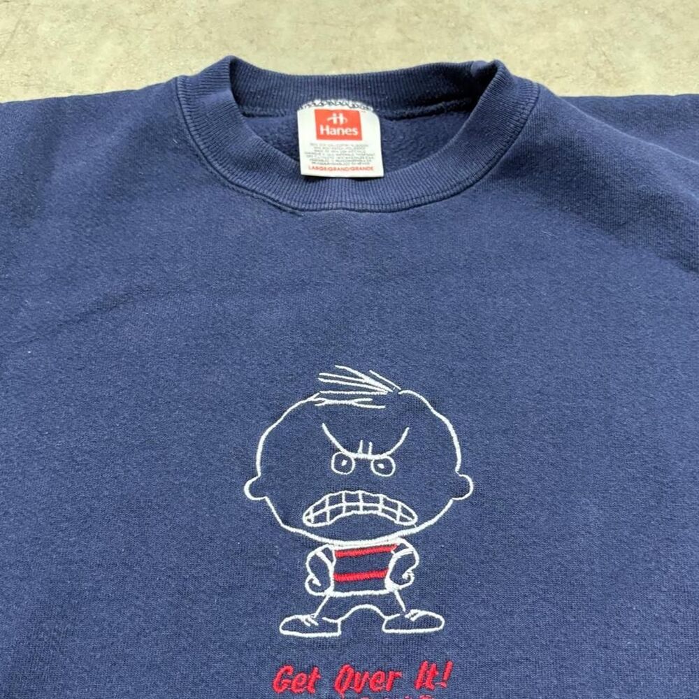 American-vintage Men's Navy and Blue Sweatshirt